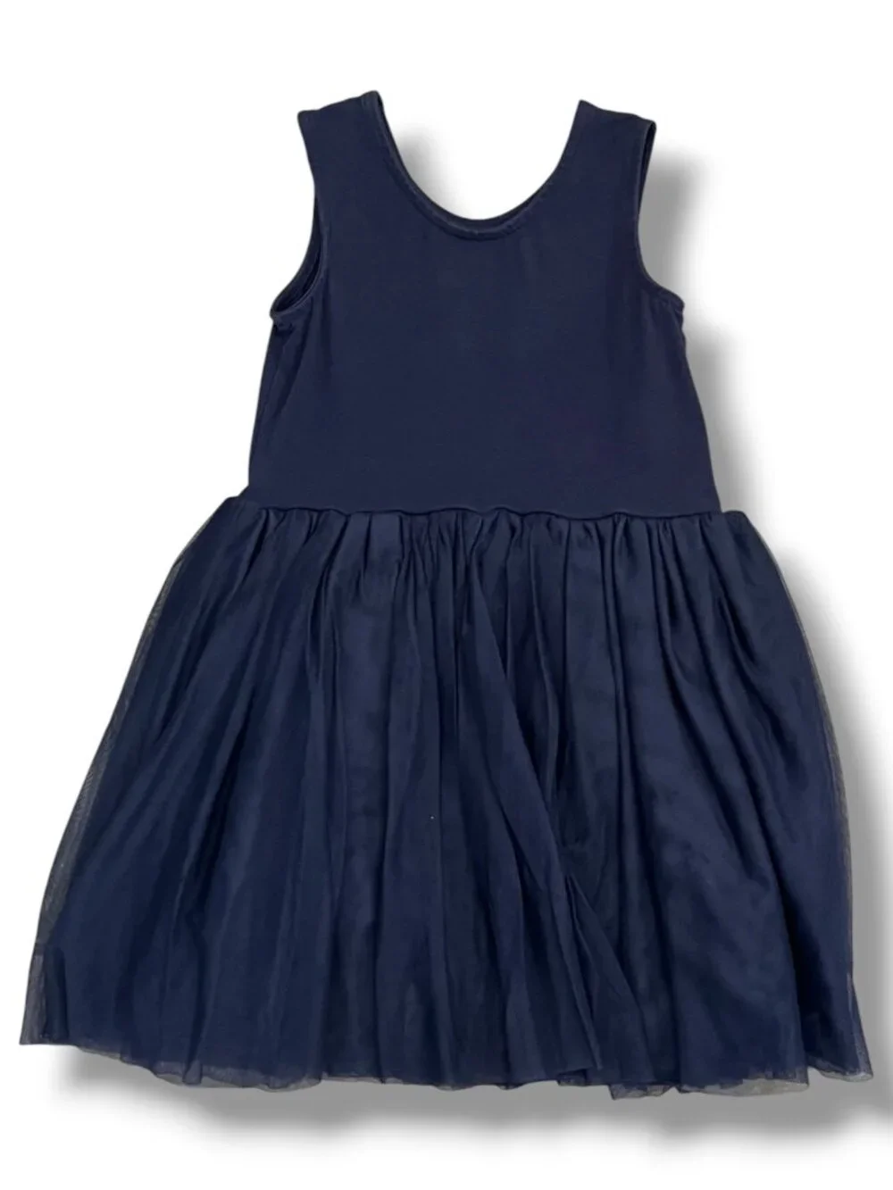 Hanna Andersson Navy Blue Sleeveless Tulle Twirl Dress Size 6-7Y 120cm - Picture 3 of 3